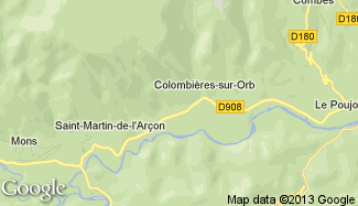 Plan de Colombières-sur-Orb