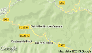 Plan de Saint-Geniès-de-Varensal
