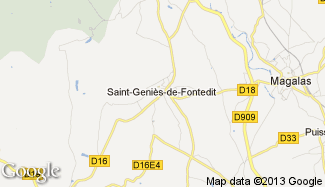 Plan de Saint-Geniès-de-Fontedit