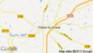 Plan de Plélan-le-Grand