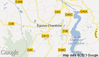 Plan de Éguzon-Chantôme
