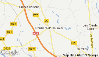 Plan de Rouziers-de-Touraine