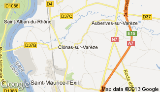 Plan de Clonas-sur-Varèze