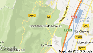 Plan de Saint-Vincent-de-Mercuze