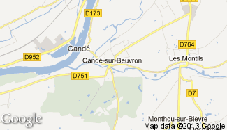 Plan de Candé-sur-Beuvron