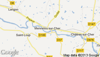 Plan de Mennetou-sur-Cher