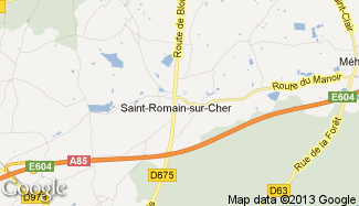 Plan de Saint-Romain-sur-Cher