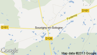 Plan de Souvigny-en-Sologne