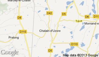 Plan de Chalain-d'Uzore