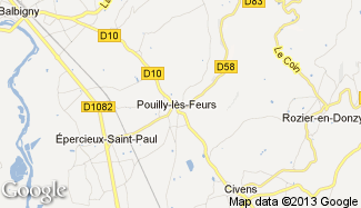 Plan de Pouilly-lès-Feurs