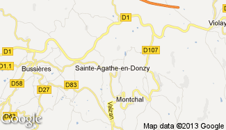 Plan de Sainte-Agathe-en-Donzy