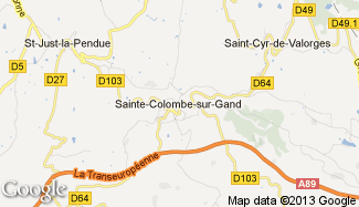 Plan de Sainte-Colombe-sur-Gand