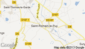 Plan de Saint-Romain-le-Puy
