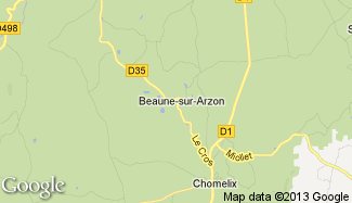 Plan de Beaune-sur-Arzon