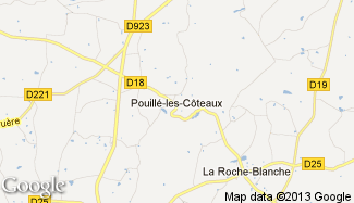 Plan de Pouillé-les-Côteaux