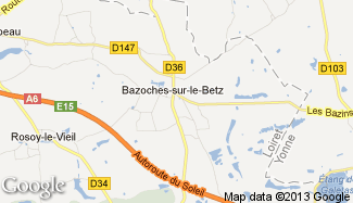 Plan de Bazoches-sur-le-Betz