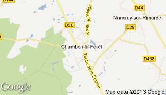 Plan de Chambon-la-Forêt