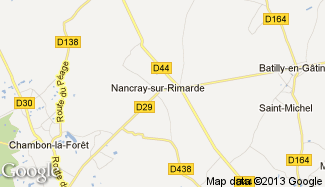 Plan de Nancray-sur-Rimarde