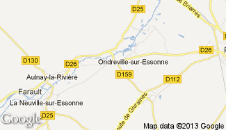 Plan de Ondreville-sur-Essonne