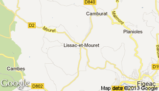 Plan de Lissac-et-Mouret