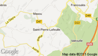 Plan de Saint-Pierre-Lafeuille