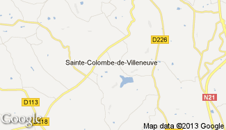 Plan de Sainte-Colombe-de-Villeneuve