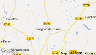 Plan de Savignac-de-Duras