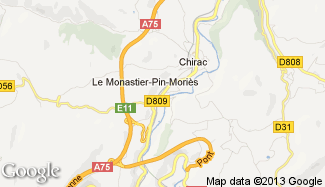 Plan de Le Monastier-Pin-Moriès