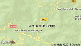 Plan de Saint-Frézal-de-Ventalon