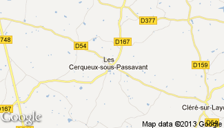 Plan de Les Cerqueux-sous-Passavant