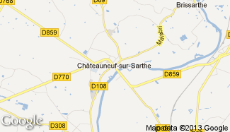 Plan de Châteauneuf-sur-Sarthe