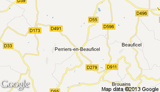 Plan de Perriers-en-Beauficel