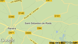 Plan de Saint-Sébastien-de-Raids