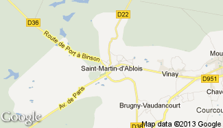 Plan de Saint-Martin-d'Ablois