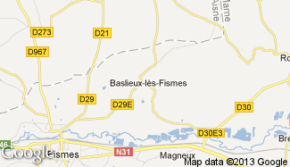 Plan de Baslieux-lès-Fismes