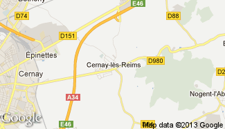 Plan de Cernay-lès-Reims