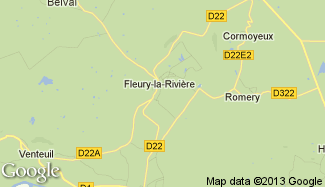 Plan de Fleury-la-Rivière