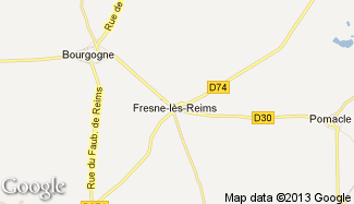Plan de Fresne-lès-Reims