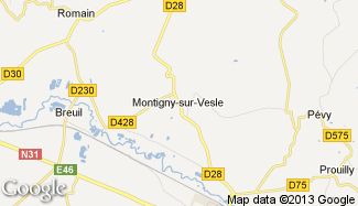 Plan de Montigny-sur-Vesle