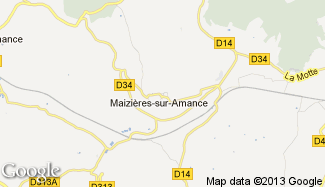 Plan de Maizières-sur-Amance