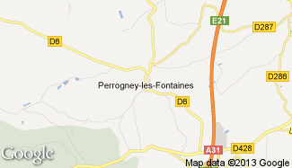Plan de Perrogney-les-Fontaines