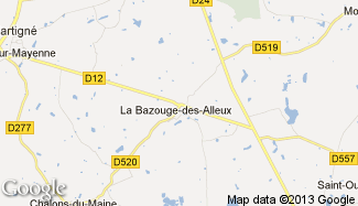 Plan de La Bazouge-des-Alleux