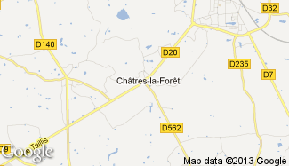 Plan de Châtres-la-Forêt