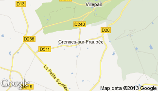 Plan de Crennes-sur-Fraubée