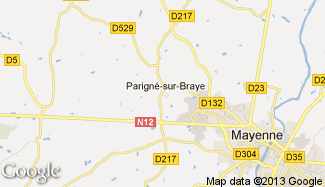 Plan de Parigné-sur-Braye