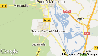 Plan de Blénod-lès-Pont-à-Mousson