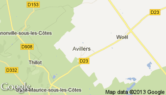 Plan de Avillers-Sainte-Croix