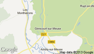 Plan de Génicourt-sur-Meuse