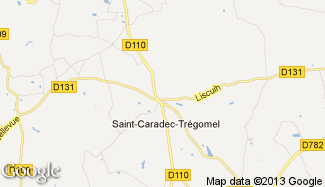 Plan de Saint-Caradec-Trégomel