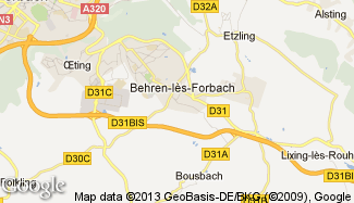 Plan de Behren-lès-Forbach